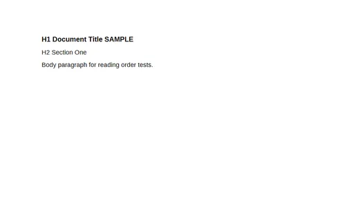 Preview of Tagged PDF SAMPLE — Heading Outline