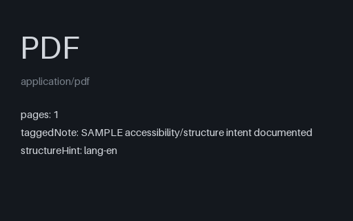 Preview of Tagged PDF SAMPLE — Lang En