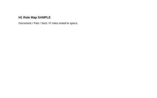 Preview of Tagged PDF SAMPLE — Role Map