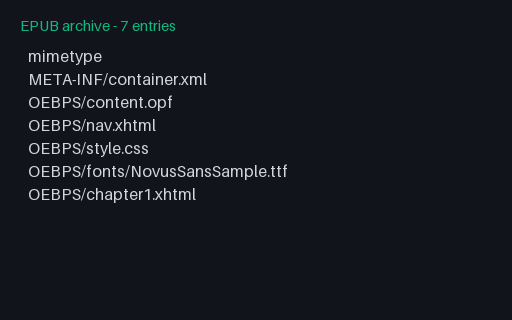 Preview of EPUB 3 - Embedded Font, Not Obfuscated