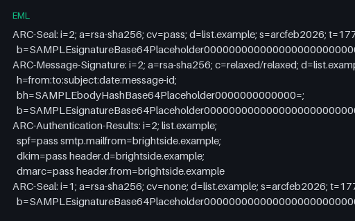 Preview of EML — Two-Instance ARC Chain (SAMPLE Seals)