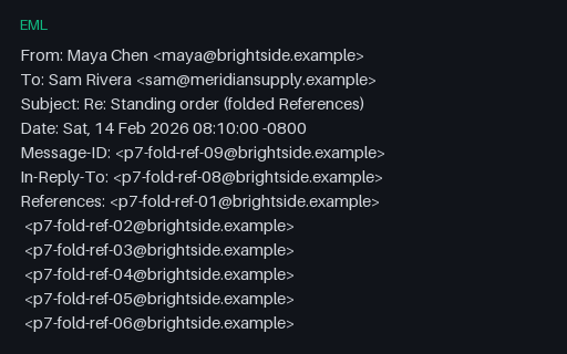 Preview of EML — References Folded Before Every Message-ID