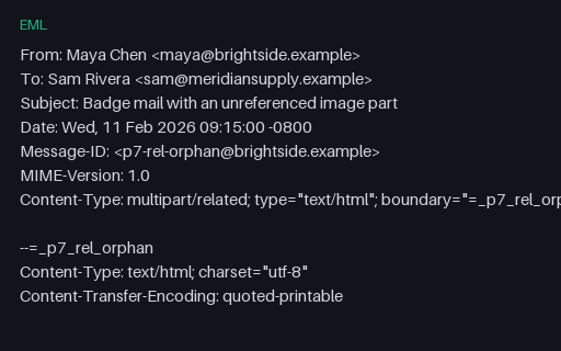 Preview of EML — multipart/related With an Unreferenced Image Part