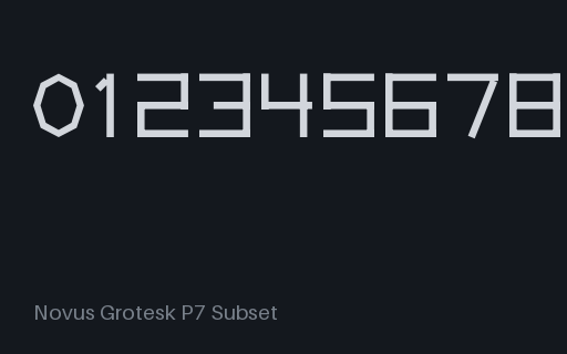 Preview of WOFF2 — Subset: Digits