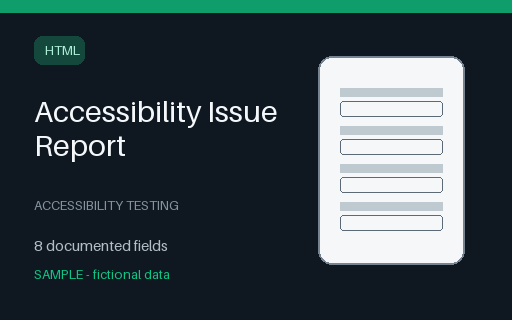 Preview of Accessibility Issue Report Form (HTML)