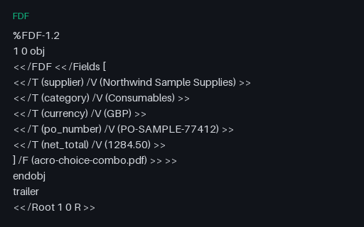 Preview of AcroForm Combo Box Form Data (FDF)