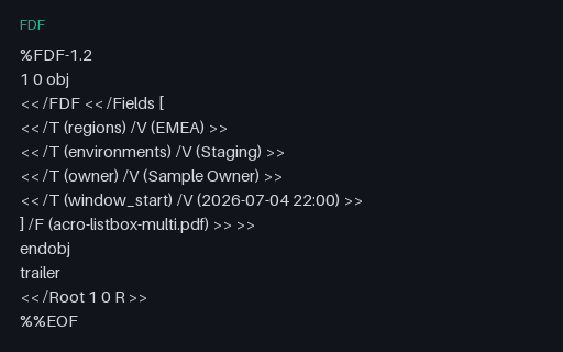 Preview of AcroForm List Box Form Data (FDF)