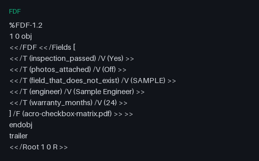 Preview of Unknown Fields (intentionally corrupt FDF)
