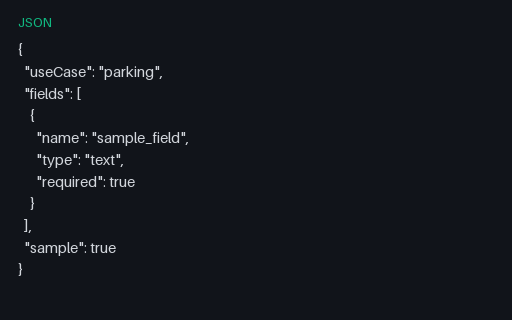 Preview of Parking Permit Field Manifest (JSON)