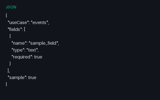 Preview of Event RSVP Field Manifest (JSON)