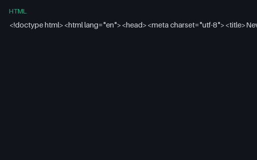Preview of HTML Form — Newsletter Mini SAMPLE
