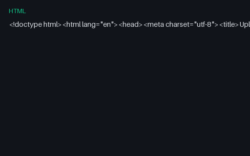 Preview of HTML Form — Upload Mini SAMPLE
