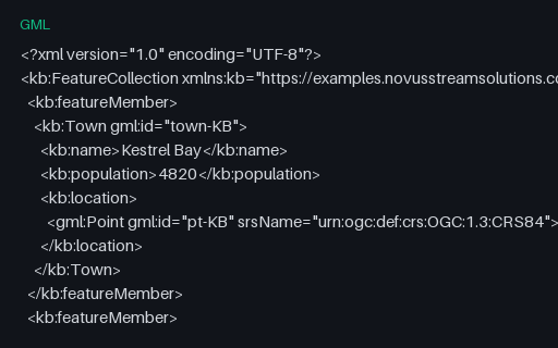 Preview of GML 3.2 — CRS84 srsName (longitude first)