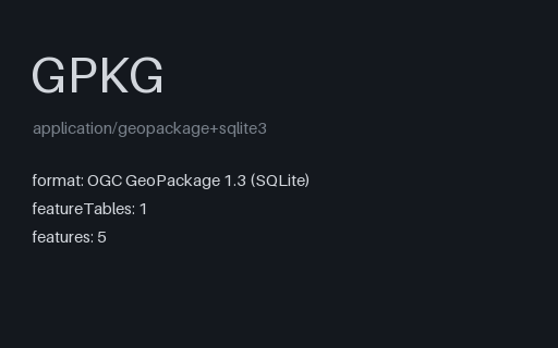 Preview of GeoPackage — Features Stored in Web Mercator (EPSG:3857)