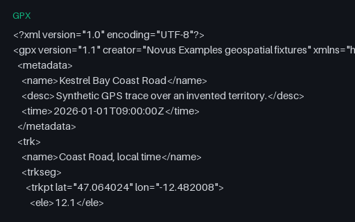 Preview of GPX — Timestamps With a UTC Offset Instead of Z