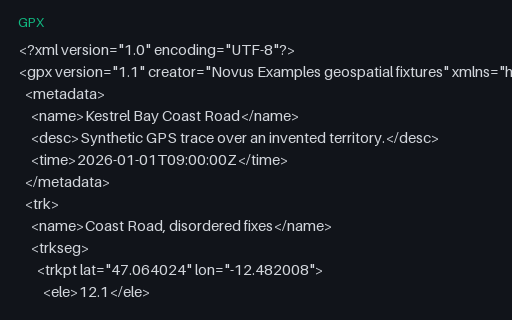 Preview of GPX — Out-of-Order and Duplicated Timestamps