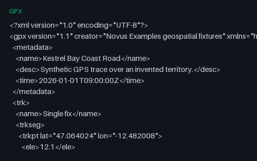Preview of GPX — Track With a Single Trackpoint