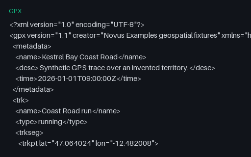 Preview of GPX — Single-Segment Track (24 points)