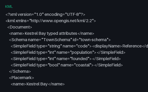 Preview of KML — Typed SchemaData With a Declared Schema