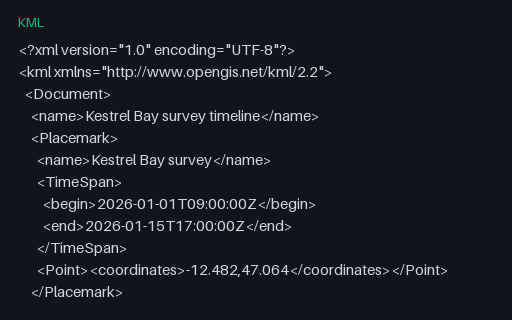 Preview of KML — TimeSpan and TimeStamp Time Primitives