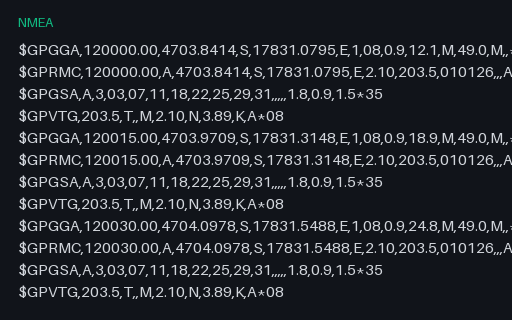 Preview of NMEA 0183 — Southern and Eastern Hemisphere Indicators