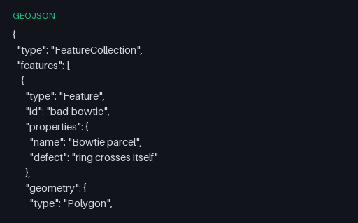 Preview of GeoJSON — Intentionally Invalid: Self-Intersecting Ring