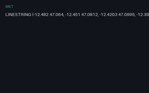 Preview of WKT — LINESTRING