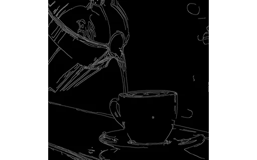 Preview of F coffee pour: canny edge map