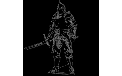 Preview of G char knight: canny edge map