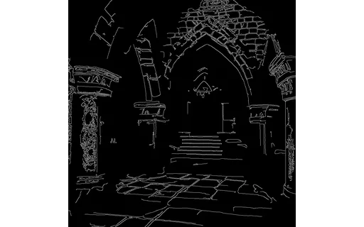 Preview of G dungeon: canny edge map