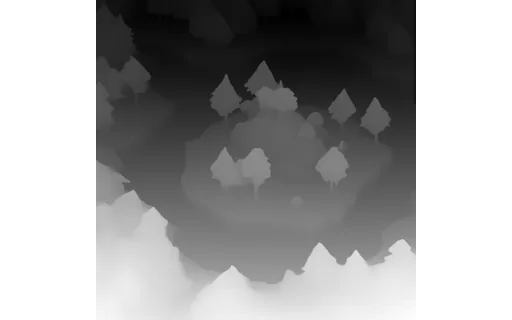 Preview of G lowpoly isle: depth map