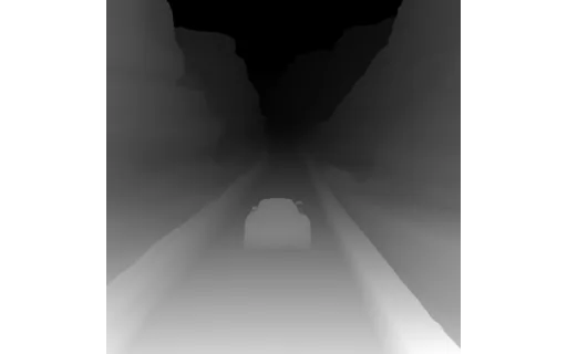 Preview of G racing track: depth map