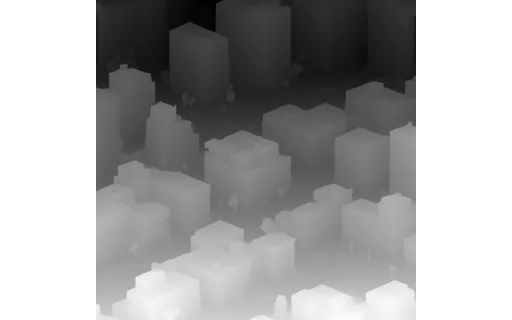 Preview of G voxel city: depth map