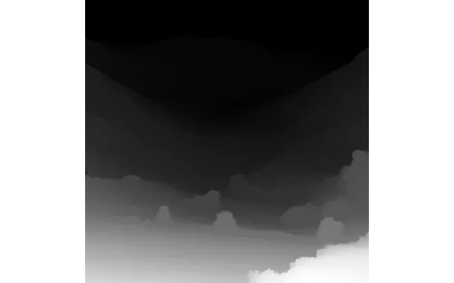 Preview of L mountain: depth map