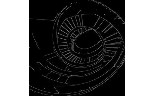 Preview of L stairwell: canny edge map