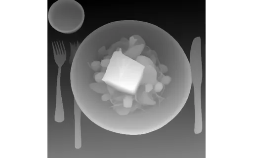 Preview of Plate food: depth map