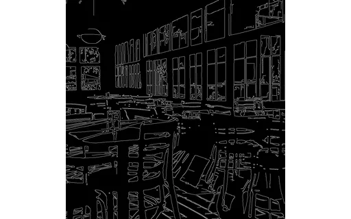 Preview of S cafe empty: canny edge map