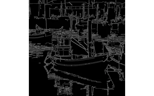 Preview of V boat harbour: canny edge map