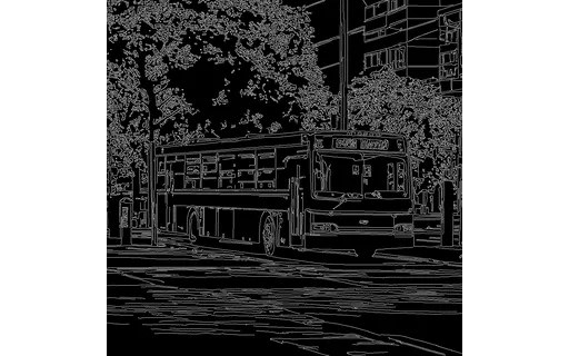 Preview of V bus city: canny edge map