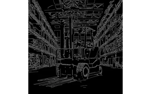 Preview of V forklift: canny edge map