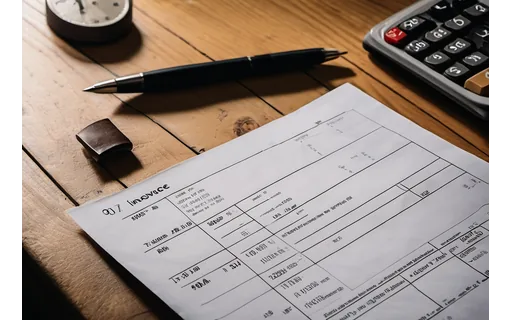 Preview of A printed invoice on a wooden, plate A (lossless PNG)