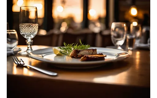 Preview of A restaurant menu card standing, plate A (WebP q85)