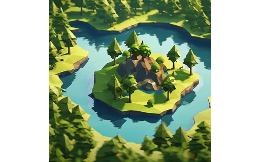 Preview of Low poly stylised island with (JPEG q75)