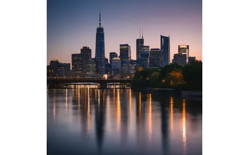 Preview of City skyline across a river at (lossless PNG)