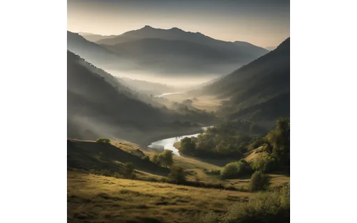 Preview of Mountain valley with a river (JPEG q90)