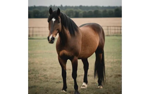 Preview of Brown horse standing in a (lossless PNG)