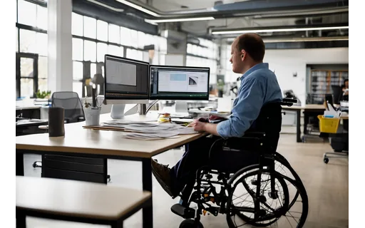 Preview of A wheelchair user working at (lossless PNG)