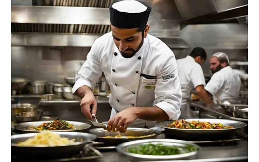 Preview of A Middle Eastern man chef (JPEG q25)