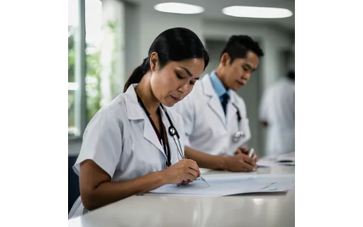 Preview of Filipino woman nurse at a (lossless PNG)