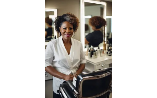 Preview of A Black woman hairdresser in (WebP q85)